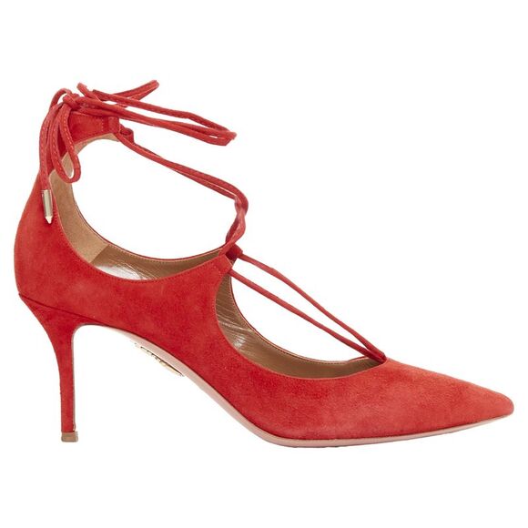 Aquazzura Shoes - Aquazzura Suede Leather Mid Pumps
